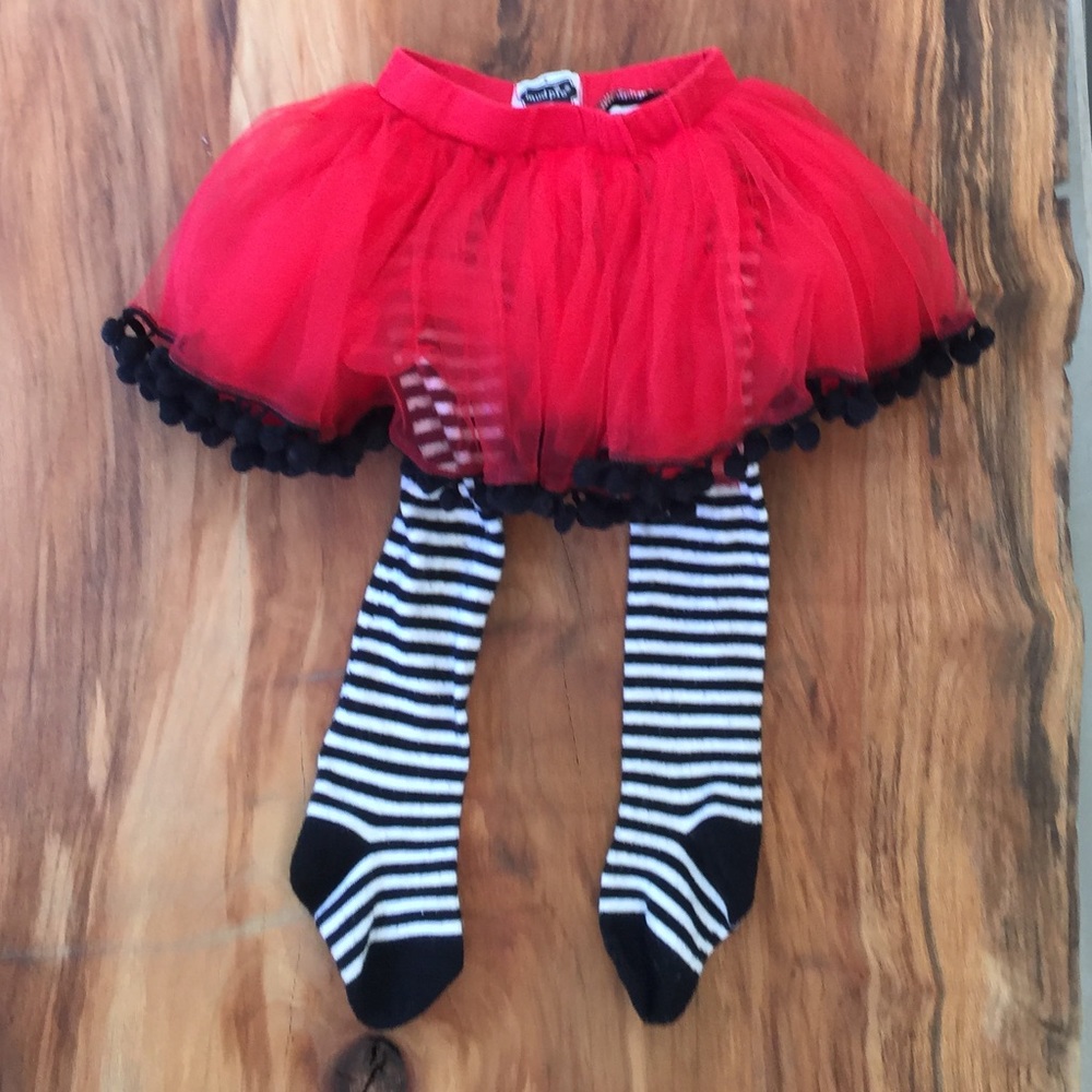 Mud pie skirted striped tights